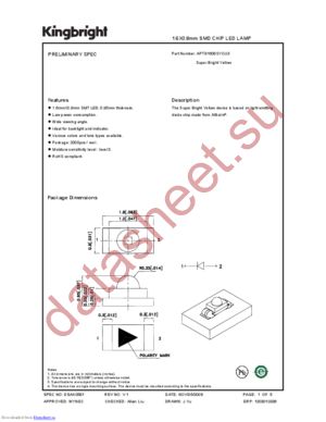 APTD1608SYC-J3 datasheet  