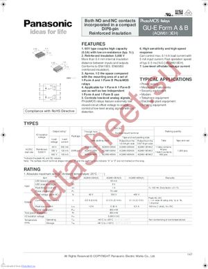 AQW612EHAX datasheet  