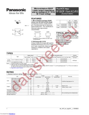 AQY221N2V datasheet  