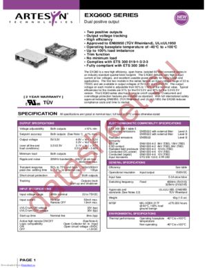 EXQ60-48D05-3V3 datasheet  
