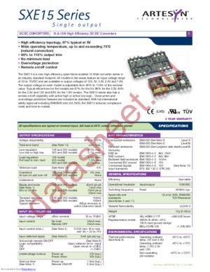SXA15-24S05 datasheet  