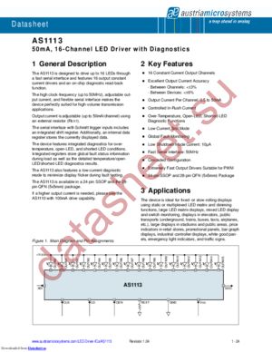 AS1113-BSSU datasheet  