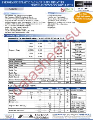 ASEMPHC-100.000MHZ-LR-T datasheet  