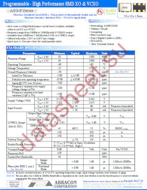 ASG-P-V-A-200.000MHz datasheet  