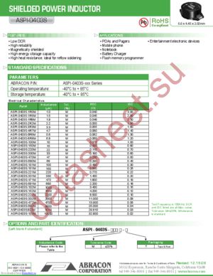 ASPI-0403S-1R5M-T datasheet  