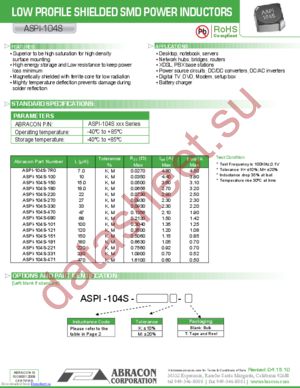 ASPI-104S-151M-T datasheet  