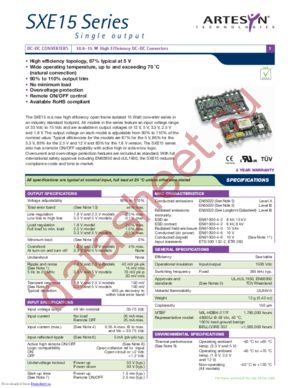 SXE15-48S1V8J datasheet  