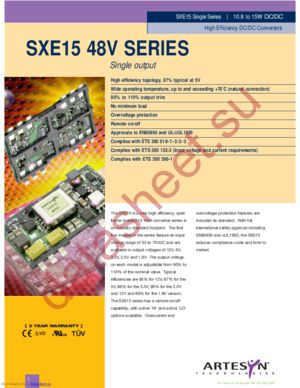 SXE15-48S3V3 datasheet  