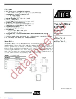AT24C04A-W1.8-11 datasheet  