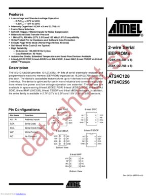 AT24C128-10UI-2.7 datasheet  
