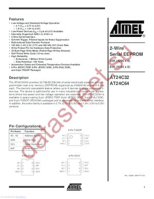 AT24C32-10I-1.8 datasheet  