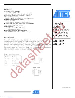 AT24C32A-10TQ-2.7 datasheet  