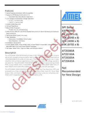 AT25640AN-10SU-2.7 SL383 datasheet  