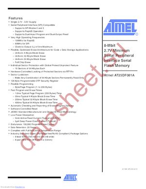 AT25DF081A-MH-Y datasheet  