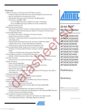 AT32UC3C0512C-ALUR datasheet  