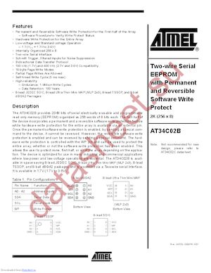 AT34C02BY6-10YH-1.7 datasheet  