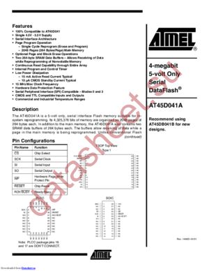 AT45D021A-TI datasheet  