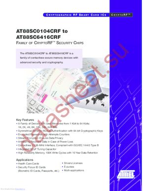 AT88SC6416CRF-MR1 datasheet  