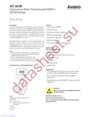 ATF-50189-TR1 datasheet  