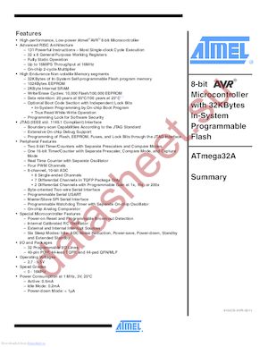 ATMEGA32A-ANR datasheet  