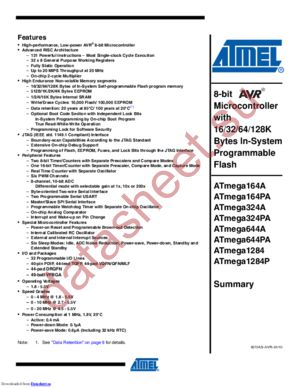 ATMEGA324A-MUR datasheet  