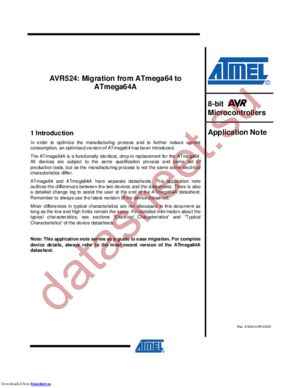 ATMEGA64A-MN datasheet  