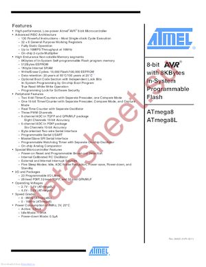 ATMEGA8L-8MUR datasheet  