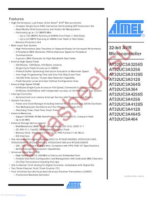 AT32UC3A3256S-CTUR datasheet  