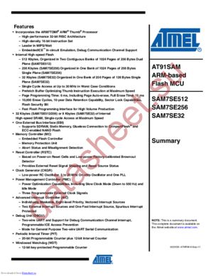 AT91SAM7SE32B-CU datasheet  