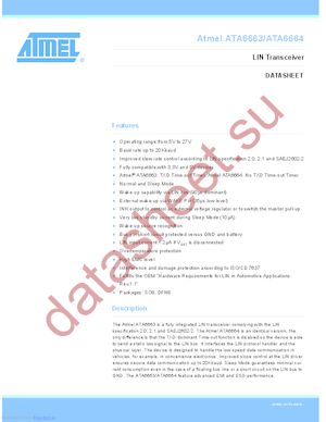ATA6664-TAQY 19 datasheet  