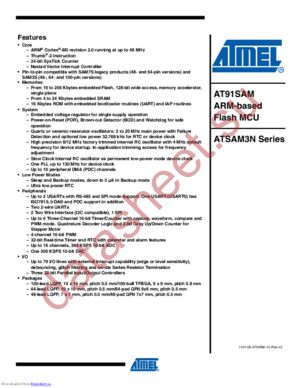 ATSAM3N2CA-CU datasheet  