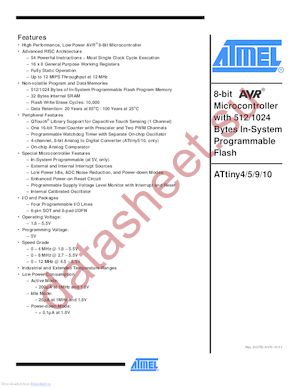 ATTINY9-MAHR datasheet  