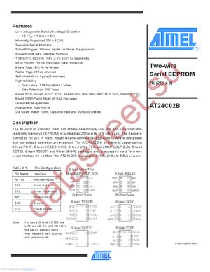 AT24C02BY1-10YU-1.8 datasheet  
