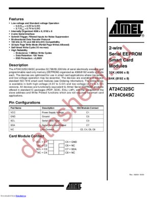 AT24C32SC-09AT datasheet  