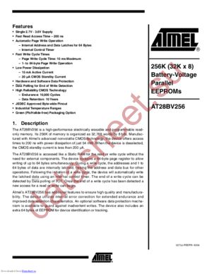 AT28BV25620TU datasheet  