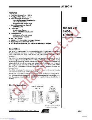 AT28C16E-20JCT/R datasheet  