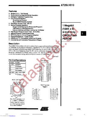 AT29LV010-20DI datasheet  