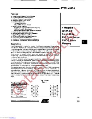 AT29LV040A-20TUT/R datasheet  