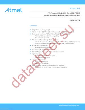 AT34C04-X5M-B datasheet  