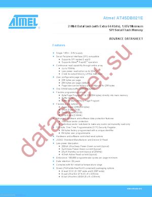 AT45DB021E-MHN-T datasheet  