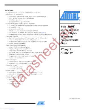 ATTINY13V-W-11 datasheet  