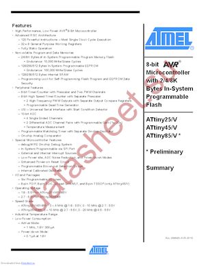 ATTINY45-20SI datasheet  