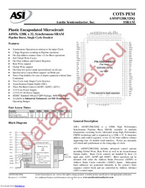 AS5SP128K32DQ-10XT datasheet  