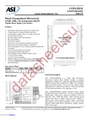 AS5SP128K36DQ-40ET datasheet  