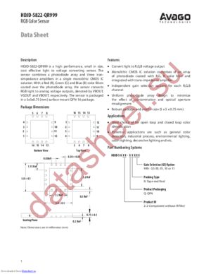 HDJD-S822-QR999 datasheet  