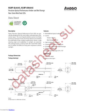 HLMP-AL65-23LDD datasheet  