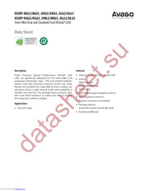 HLMP-AG62-Y10DD datasheet  