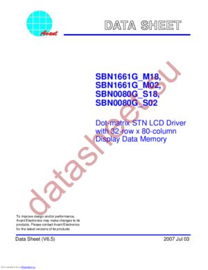 SBN0080G-S02 datasheet  