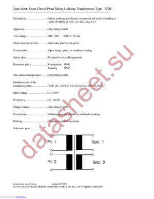 AVB0.35/2/9 datasheet  