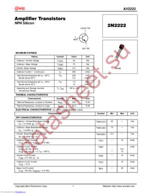 AV2222 datasheet  